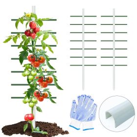 1PC 2FT*7FT White U-shaped tube climbing trellis, garden flower stand, vegetable climbing trellis, balcony and garden plant climbing trellis