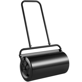 Lawn Roller, 13 Gallon Sand/Water Filled Yard Roller, Steel Sod Roller with Easy-turn Plug and U-Shaped Ergonomic Handle for Convenient Push and